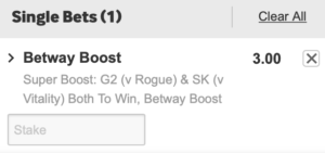 Betway eSport Aktionen