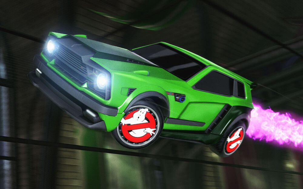 Rocket League Haunted Hallows - Ghostbusters Wheels