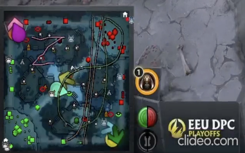 Ein Screenshot des Moments, in dem Pure auf der Minikarte das Z zeichnete